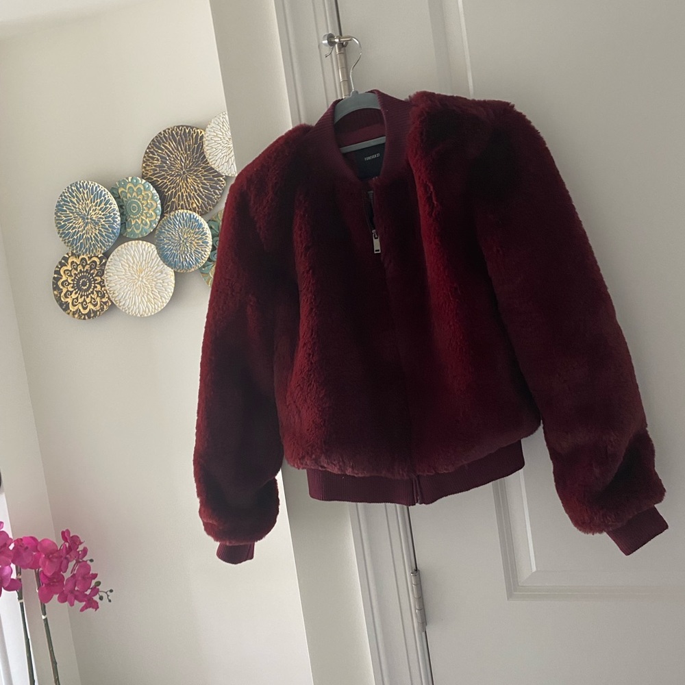 Forever 21 Faux Fur Bomber Jacket - Picture 4 of 12